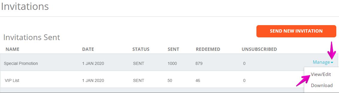 How do I add new invitees to an existing invitation? - Events.com
