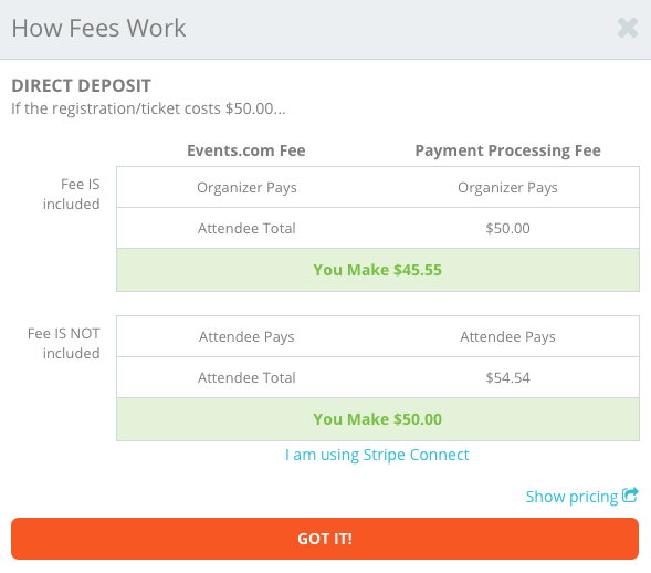 How Do I Set Up Fees To Be Absorbed For Onsite Events EverySale 