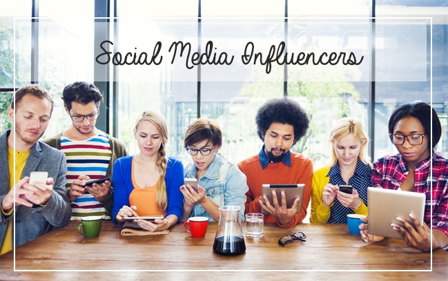 Social media influencers using devices