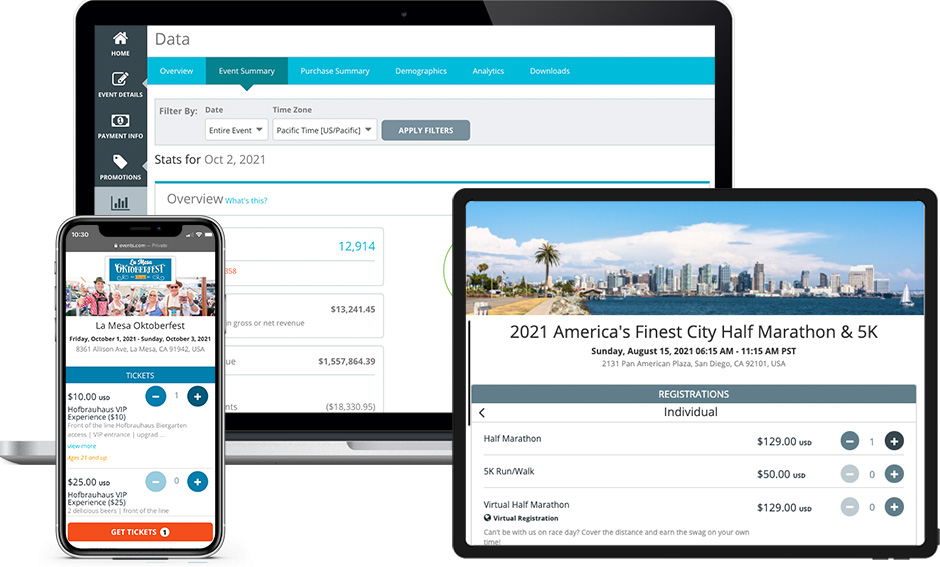 Personalized demo showing Events.com services
