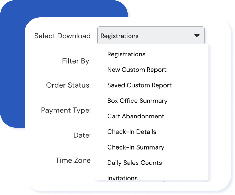Create your own custom reports on Events.com